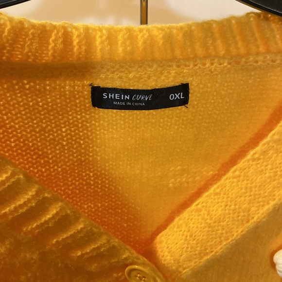 SHEIN NIB 3D flower drop shoulder cardigan - Picture 4 of 6
